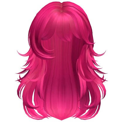 Messy Emo Jellyfish Wispy Cut (Hot Pink) | Roblox Item
