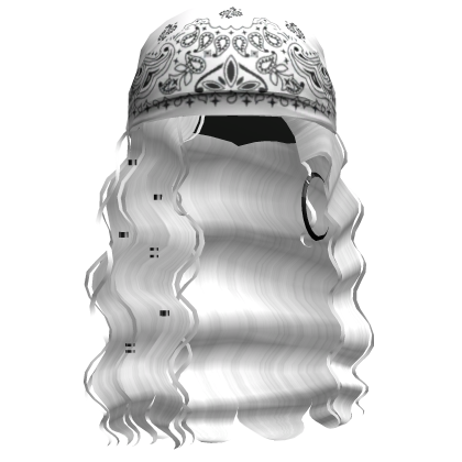 Crimped Waves W/ Boho Bandana White V4 Roblox item