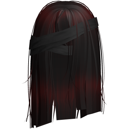 Horror Red Black Short Hair w Black Bandages