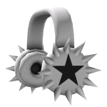 Spiked White Star Headphones