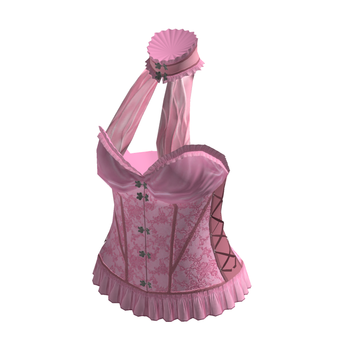 Floral Choker Halter Corset Top (Pink)