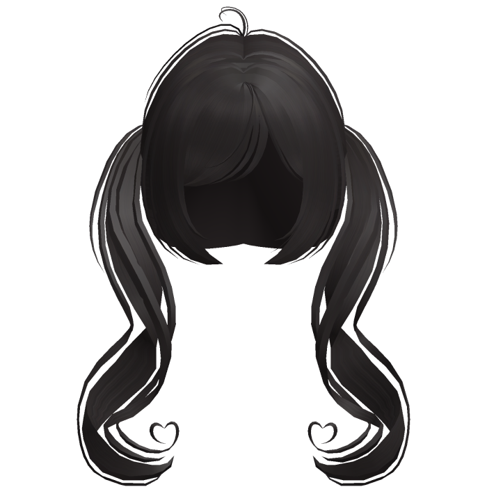 ♡ cute dolly princess heart curls in dark brown