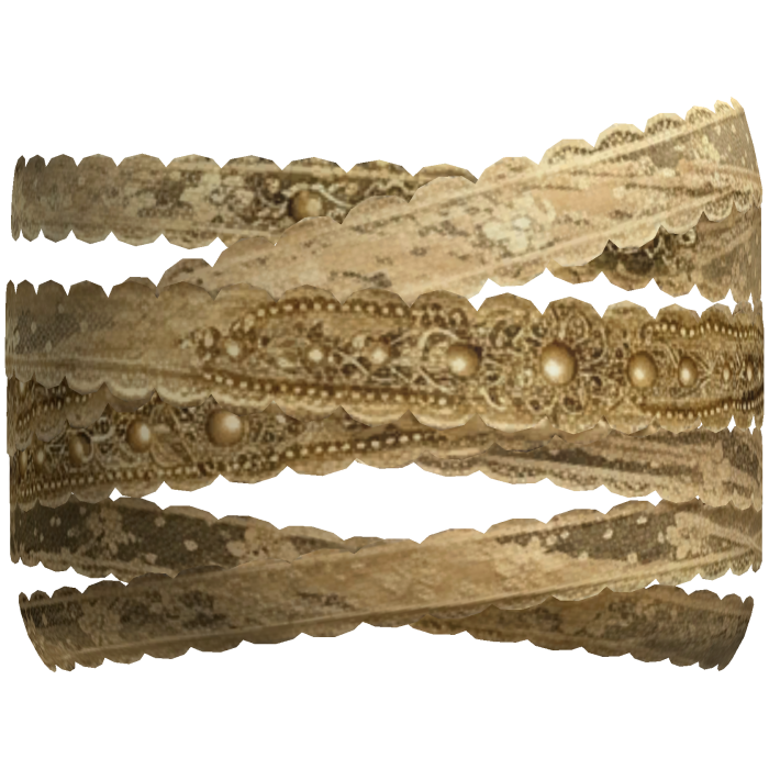 Royal Lace Face Wrap - Gold