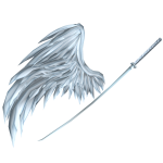 Pure Light Pastel Blue Ghoul Wing & Katana