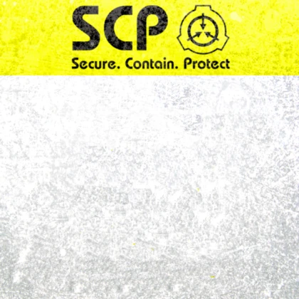 Completely blank SCP label/sign