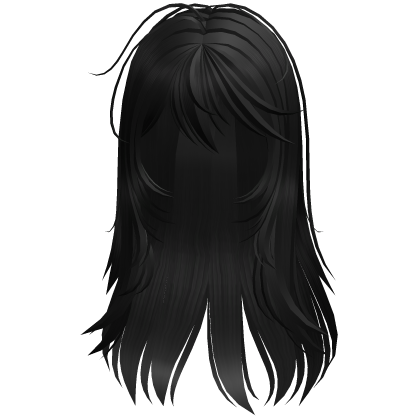 Wispy Rainy Day Messy Emo Hair Black Roblox item