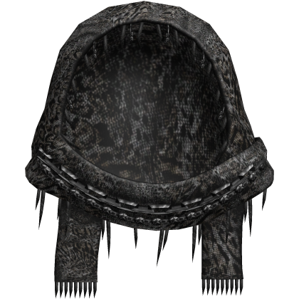 1.0 white leopard punk vkei hood headscarf wrap Roblox item