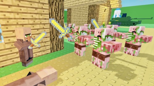 Zombie Pigman vs Desa