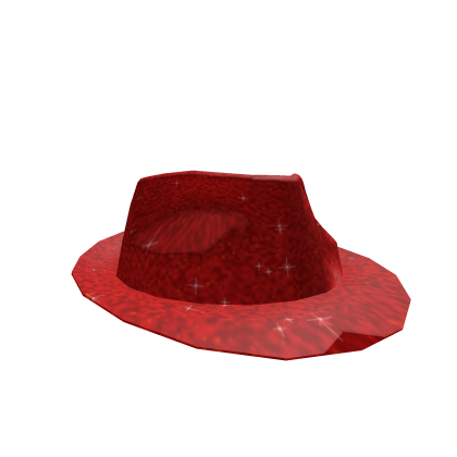 ❤️‍🔥🔴 Red Glitter Fedora 🔴❤️‍🔥