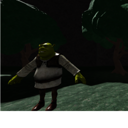 Shrek in the forest