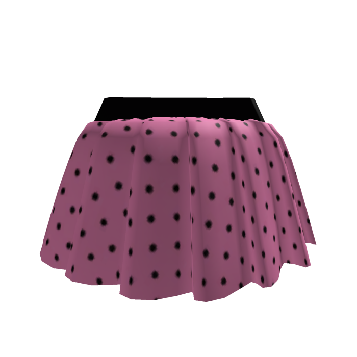 💗Pink Polka dot pleated skirt [Medium] [2.0]
