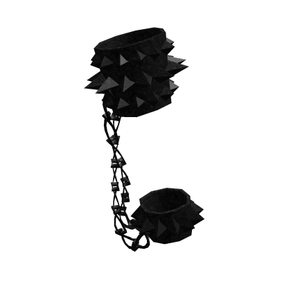 Chain Spike Punk Leg Bracelets | Black thumbnail