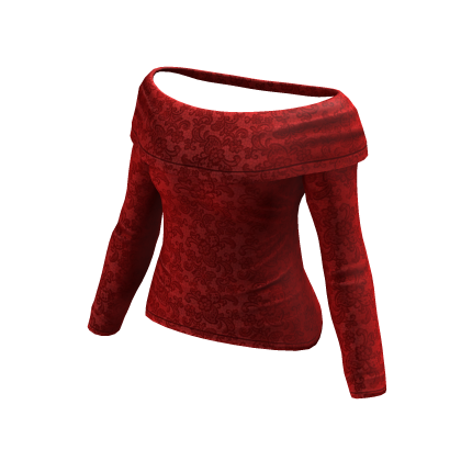 Red Off The Shoulder Laced Top thumbnail