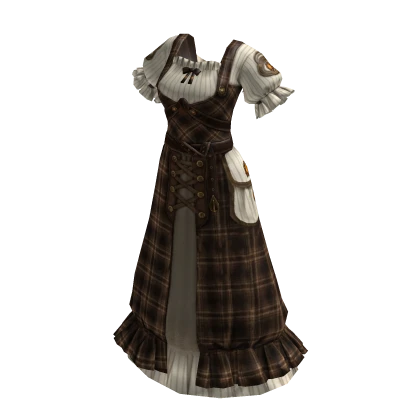Medieval Renaissance Faire Maiden Dress-Brown | Roblox Item - Rolimon's