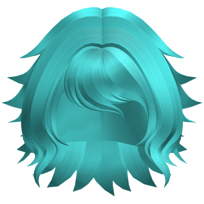 Messy Fluffy Bob Hair (Teal)