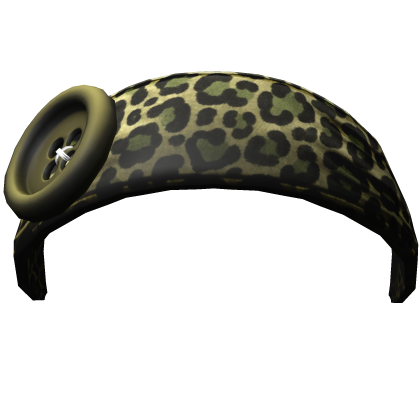 2000s Green Gyaru Cheetah Button Headband Roblox item