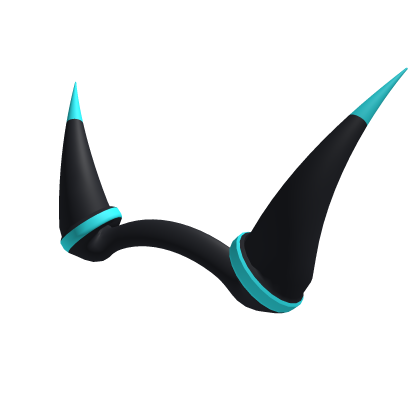 Black & Cyan Demon Horns [STARLINE]