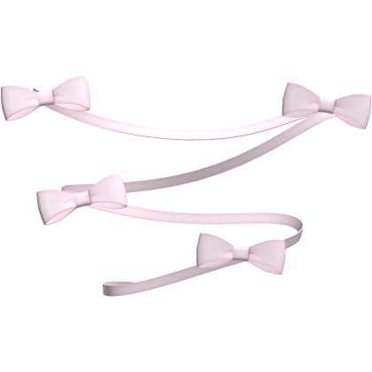 Sakura horn simple ribbon bow addons in pink Roblox item