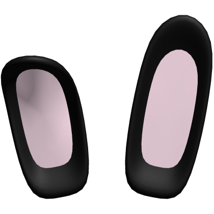 ˚ ๑ Cutesy Plain Black & Pink Folded Bunny Ears  Roblox item
