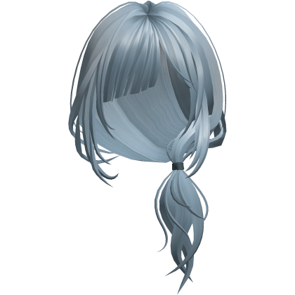 Cute Side Ponytail Hair - Blue Roblox item