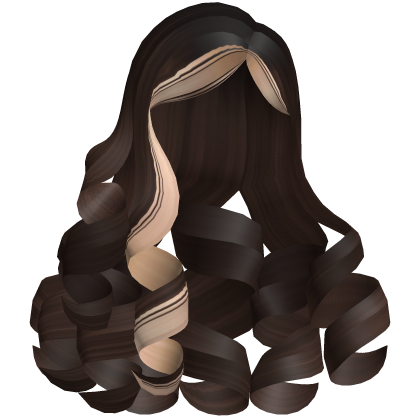 Doll Big Curls Side Curly Hair in Brown x Blonde  Roblox item