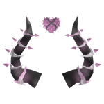 Black and Pink Spiked Horns