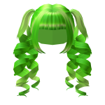 Green Anime Drill Pigtails