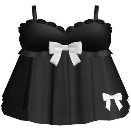 Cute Mini Babydoll Dress in Black/White Roblox item