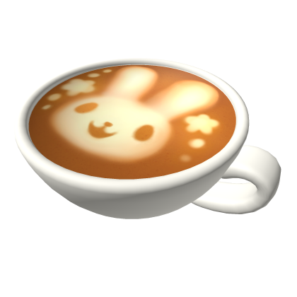 Kawaii Bunny and Stars Latte thumbnail