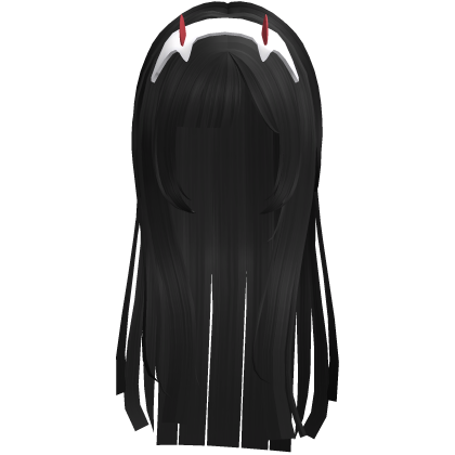 Zero Two Darling and the Franxx Black Cosplay Hair Roblox item