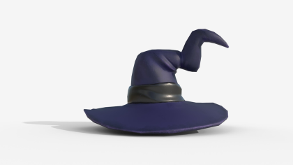 Stylized Witch Hat - Low Poly Game Ready preview 1