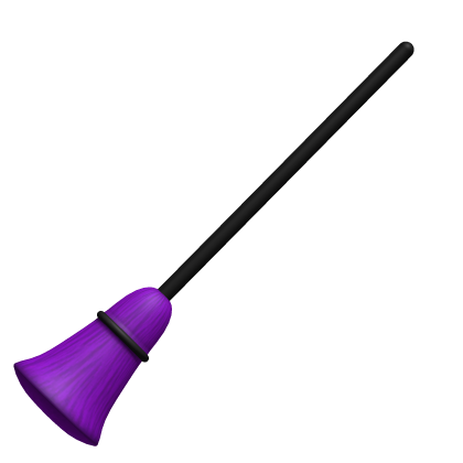 Retro Witch Broom in Purple [Rideable]