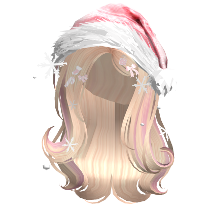 Shy Gentle Swirls w/Santa Hat (Blonde&Pink)