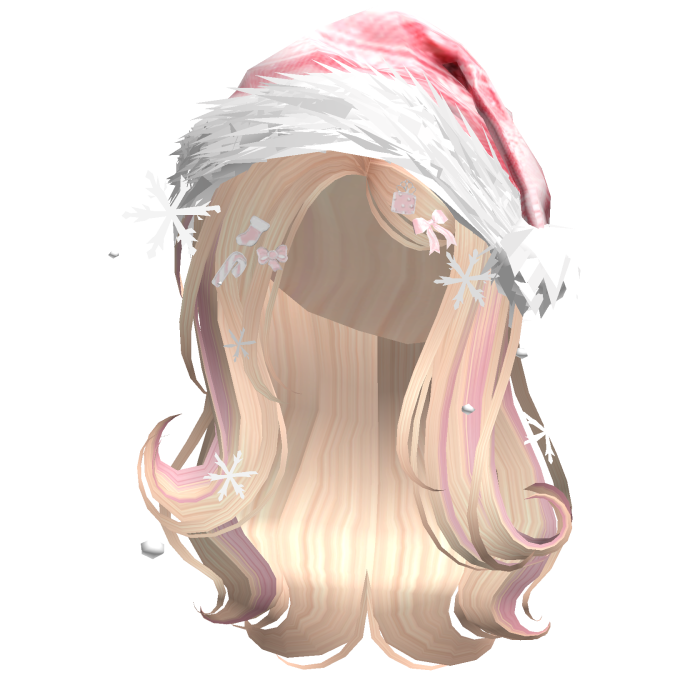 Shy Gentle Swirls w/Santa Hat (Blonde&Pink)