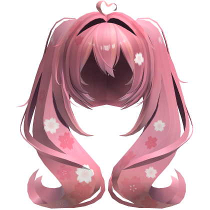 Sakura Miku Curly Twintails Hair Pastel Pink (Mid) Roblox item