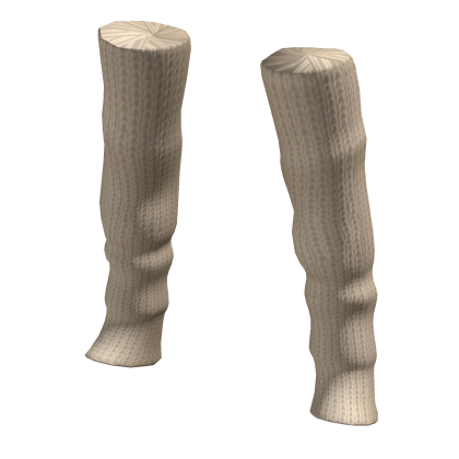 Knitted Leg Warmers Beige