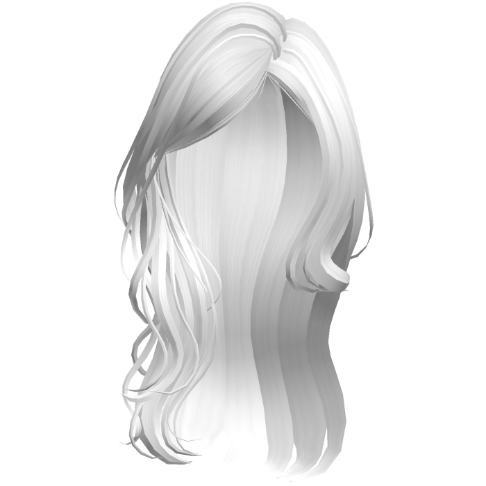 White Long Wavy Layered Blowout