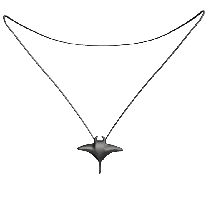 Manta Ray Silver Necklace (Male)