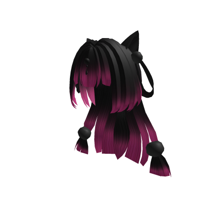 Cat Girl Hair - Pink & Black Roblox item