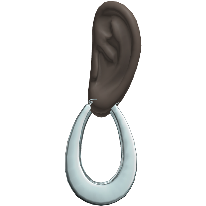 Blue 2000s Teardrop Earrings Ears
