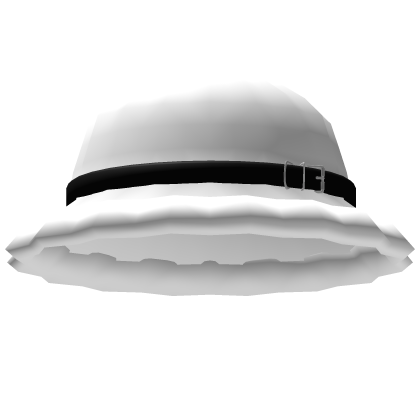 white & black ruffled bucket hat