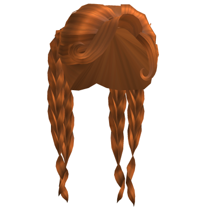 ♡  Dual Braided Summer Pigtails (Ginger) Roblox item