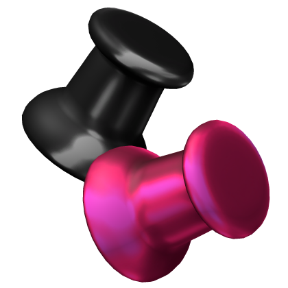 Push Pins Hair Clips In Black & Pink