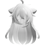 Fluffy Layered Uneven Cat Ears Hair - White