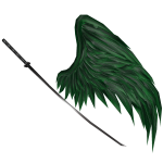 Right Green Ghoul Wing & Katana