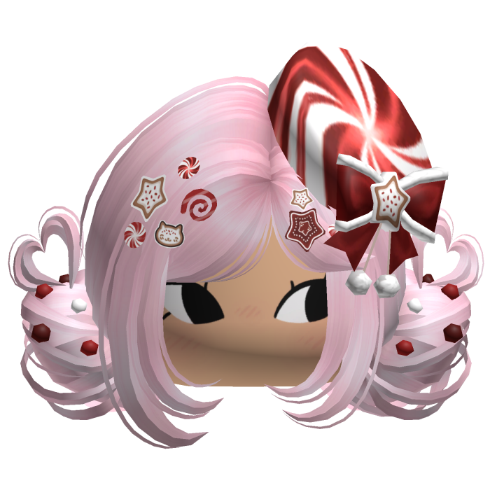 ♡ Christmas Candycane Buns (Pink)