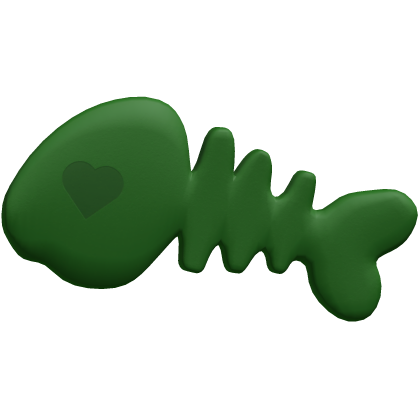 halloween cute green plastic fish bone