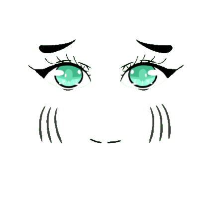 Aqua Fish girl Makeup face Roblox decal