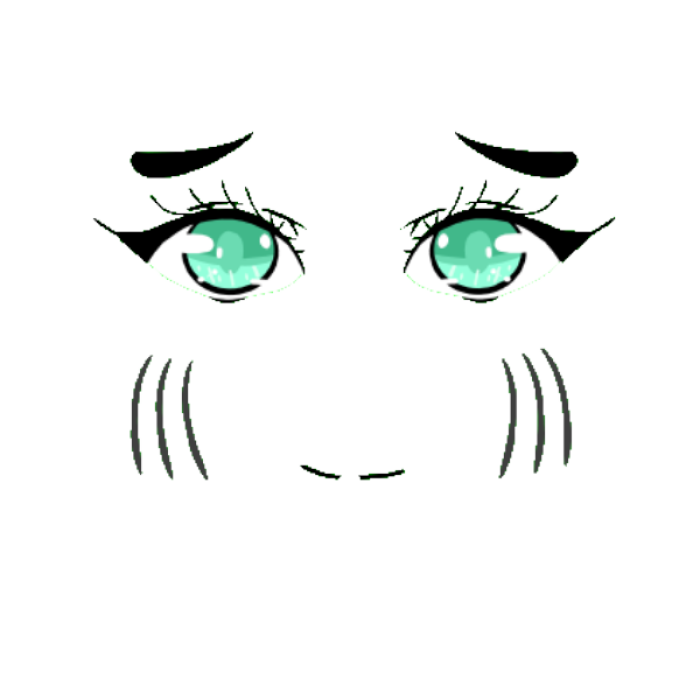 Aqua Fish girl Makeup face Roblox decal