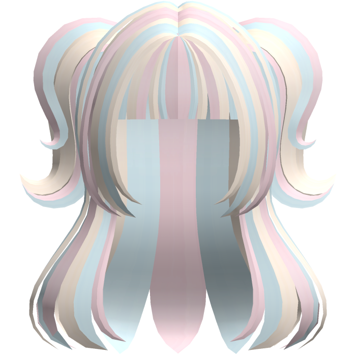 🐾 cute swirly half up doll tween hair pastels